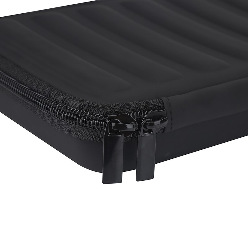 PU Leather Black Harmonica Zippered Carrying Case Storage Bag for