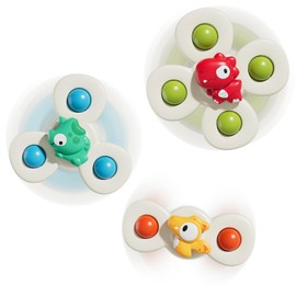 lisfiva 3PCS Suction Cup Spinner Toys for 1 Year Old Boy Girl|Spinning Top Baby Toys 12 18 Months|1 2 Year Old Boy Birthday Gift|Baby Bath Toys for Kids Ages 1-3|Sensory Toys for Toddlers 1-3