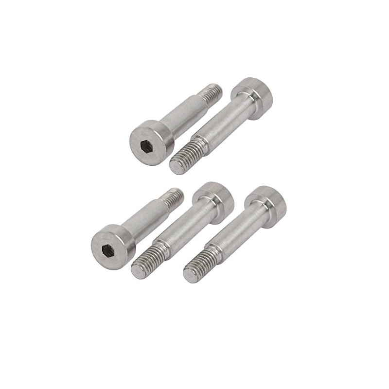Sourcingmap 5pcs 304 Stainless Steel Hex Socket Shoulder Bolt 6mm