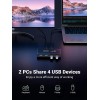 Usb Hub Switch 3.0 4 Puertos 2 Entradas Y 4