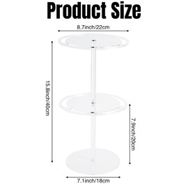 GoaePode 2-Tier Acrylic Sunglasses Holder - Transparent Glasses Organiser with 360° Rotatable for Multiple Glasses, Double Tier Storage Display Stand for Desk, Chest of Drawers, Table Top