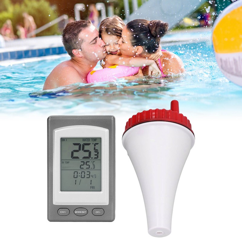 Wireless Swimming Pool Thermometer Solar Powered Floating Water Thermometer with