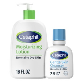 Cetaphil Moisturizing Lotion, 16oz, with Gentle Skin Cleanser, 2oz