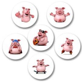 Merchandise for Fans Fridge Magnets for Memo Board Notice Board Magnetic Whiteboard 3D Pig [01]