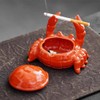 WAIT FLY Crab Ceramic Ashtray with Lid, Cute Cigar Ashtray