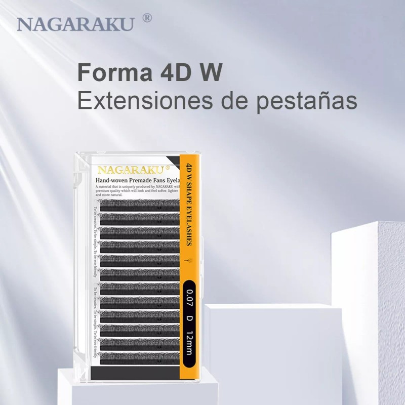 Nagaraku Extensión De Pestañas Nagaraku W Shape 4d
