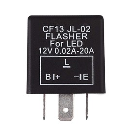 3 Pins Flasher Relay LED Light Indicator Relay Flasher Relay Flasher with Circuit Protection and Reverse Protection 0.02A-10A 12V for Car, Motorcycle and so on