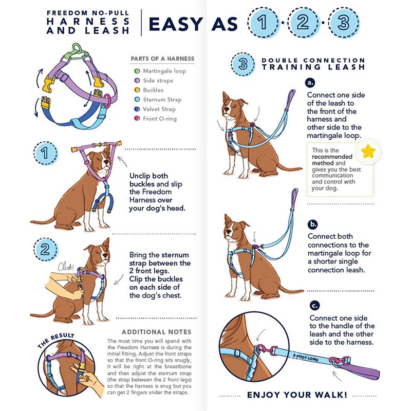 2 Hounds Design Freedom No Pull Dog Harness, Adjustable Harness