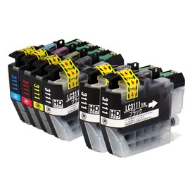 Brother LC3111-4PK LC3111BK LC3111C LC3111M LC3111Y Compatible Ink 4 Color Set + Black 2 Bottles (Total of 6) Supports Remaining Capacity Detection HD Color Compatible with Genuine Ink