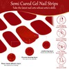JERCLITY 2 Sheets 32pcs Semi Cured Gel Nail Strips, Gel
