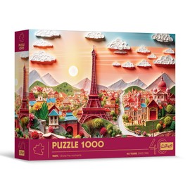 Trefl - Puzzle with 3D Effect, Paris - 1000 Pieces - 40 Years Trefl, Paper Art, Premium Puzzle for Adults and Children from 14 Years