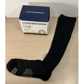 Pembrook Compression 3 Pairs Of Socks Size Large Color Black