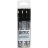 PEBEO INC PEBEO Markers 3/PKG BLK/WHT/SI, Black, White & Silver,
