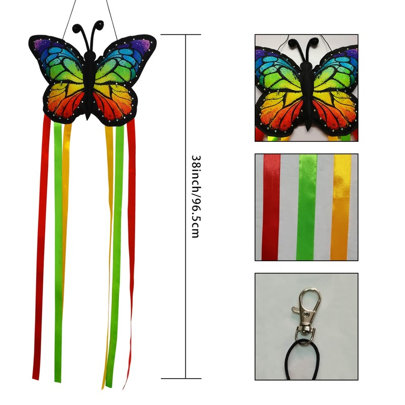 THQZLH Butterfly Flutter Windsock Spring Windsocks Outdoor Durable