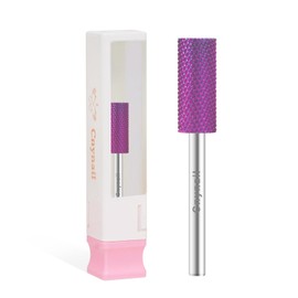 Cnynail 3/32" Small 5.35MM Barrel Bit Tungsten Carbide Nail Drill Bit Safety Bit for Gel & Acrylic Removal, 2- Way Rotating Efile Tip, Salon Electric File Accessory (F Girt, Purple)