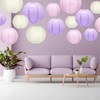 15Pcs Paper Lanterns Decorative, Pink Purple White Hanging Lantern for
