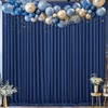 Navy Blue Backdrop Curtain Panels, Wrinkle Free Navy Blue Photo
