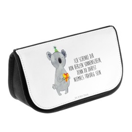 Mr. & Mrs. Panda Cosmetic Bag Koala Gift, White, Hand Drawn