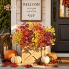 Der Rose 24Pcs Artificial Fall Flowers for Outdoors Porch Autumn