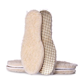 SULPO 2 Pairs Winter Insoles - Soft Warm Sheep Wool Top Liners - PU Foam Backing with Aluminium Insulation - Thermal Insoles for Cold Weather - Sizes: 23-50