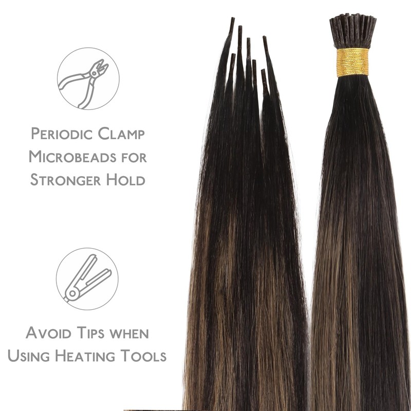 WENNALIFE I Tip Hair Extensions Human Hair Extensions For Women