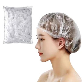 Hair Cap, Shower Cap, Disposable High Elastic, Individually Packaged, Luxurious, Transparent, Waterproof, Easy to Use, Hair Color, For Hair Dying, Bath, Cooking, Hot Spa, Business, Work, One Size Fits