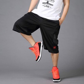Cartoden K-365 Hakama Pants, Basketball, Bath Pans, Loose Fit, Baggy Pants, Hip Hop, Breathable,, 382# Black