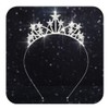 Kilshye Rhinestone Star Tiara Headband Silver Crystal Princess Tiaras and