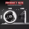 YLT Auto PAIR DOT 7" Inch LED Headlights DRL Turn