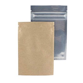 2.5" x 3.5" #3 Barrier Bags Kraft Mylar 1 Gram Rx Pill Clear Front Resealable Foil Pouches (2000 Count)