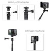 YALLSAME 46" Waterproof Selfie Stick for GoPro Insta360 DJI Action