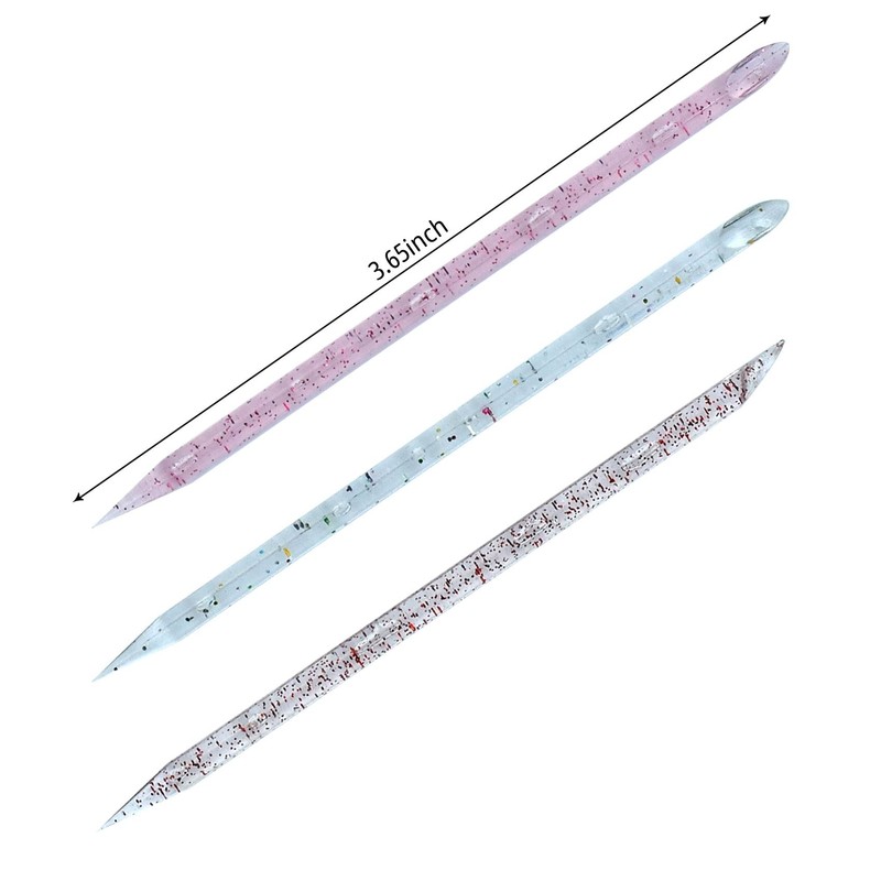 50 Pcs Crystal Cuticle Sticks, Double Heads Cuticle Pushers Sticks