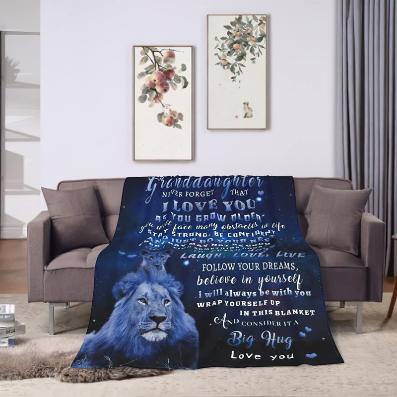 AEEZO to My Granddaughter Blanket from Grandma Granddaughter Gift from