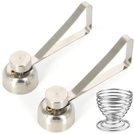 Mayata 2PCS Metal Stainless Steel Egg Scissors Egg Topper Cutter Shell Opener Boiled Raw Egg Open Creative Kitchen Accessories Tools