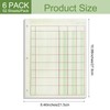 6 Pack 312 Sheets Analysis Pad Columnar Books 3 Hole