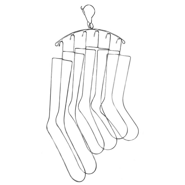 SILLY MONKEY Sock Blockers and Laundry Drying Hanger Rack Stainless Steel, Complete with 3 Pairs of Small, Medium, Large Sock Blockers for Fast Drying and Displaying Hand Knitted Socks