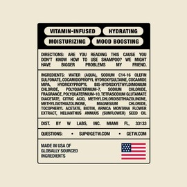 W by Jake Paul Hydrating Mens Shampoo and Conditioner 2 in 1 for All Hair Types, Vitamin-Infused, No Artificial Dyes, Wave Breaker, 16 fl oz