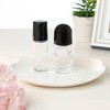 2 PCS Empty Glass Roller Bottles Plastic Roller Ball,Deodorant Roll