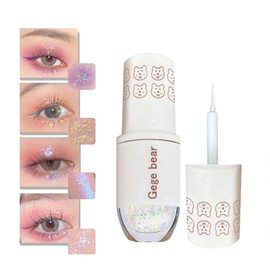 Star Liquid Glitter Eyeshadow, Shimmer Gold, Solid Color, Eye Shadow Stick, Tear Bag. 6 Colors Star Sand Liquid Eye Shadow Long Lasting Waterproof High Color Eyeshadow 4g-01# Mermaid