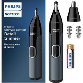 all-in-one_emporium NEW Norelco Nose Trimmer 3000, For Nose, Ears and Eyebrows, Black, NT3600/62