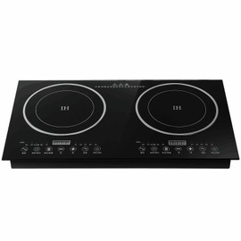 2 Burner Electric Cooktop 110v, Touch Type Keys, One-key Type Firepower Control, Multiple Cooking Function, Easy to Operate, 8 Gear Firepower, for Commercial Home