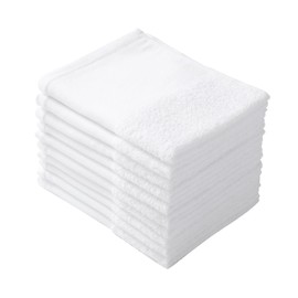 Alutaio Face Towels, 13.4 x 33.9 inches (34 x 86 cm), Water Absorbency and Quick Drying, Easy to Use, Set of 10, Medium Thin (220 Momme) Towels, Extra Long Size, Water Absorbent, Quick Drying, Facial