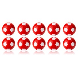 Robertson Winspeed Football Ball 35 mm Set of 10 Red/White, Colourfast, Abrasion-Resistant and Durable, for Table Football and Table Football