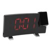 Radio Projection Alarm Clock LED Display Electronic Clock Curved Screen