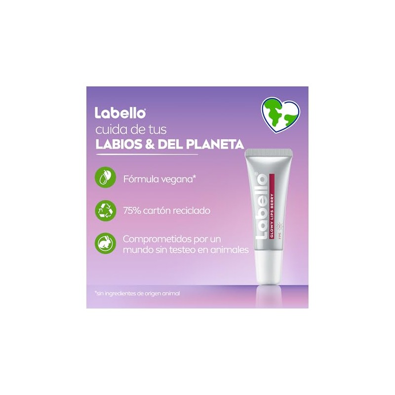LABELLO Bálsamo Labial Glowy Lips Berry + FPS 30