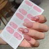 Glitter Christmas Gel Nail Strips Stickers 3D Self-Adhesive Christmas Full