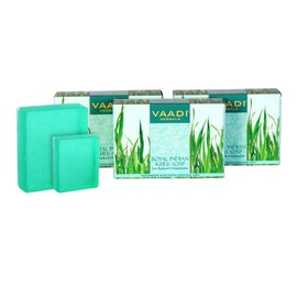 Vetiver Soap (Royal Indian Khus Bar Soap) - Handmade Herbal Soap with 100% Pure Essential Oils - ALL Natural - Each 2.65 Ounces - Pack of 3 (8 Ounces) - Vaadi Herbals