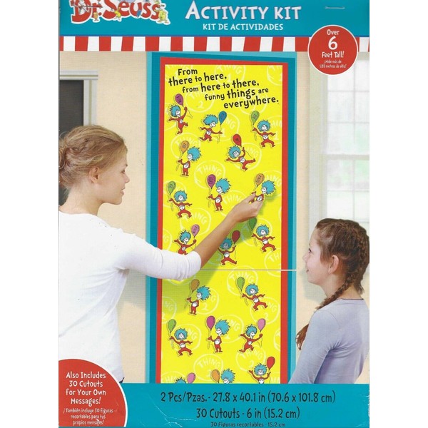 Dr. Seuss Activity Kit 2 Pieces with 30 Cutouts - 6+ Feet Tall - New in Package