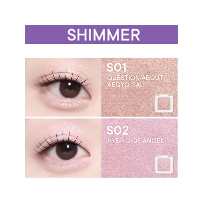 PERIPERA Heart Pocket Single Shadow 2color Set, Color1#$%Color2:M12 Carving with