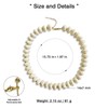 Aoyom Chunky Acrylic Beaded Choker Necklaces for Women Cream
